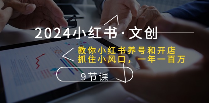 (10440期)2024小红书·文创:教你小红书养号和开店、抓住小风口 一年一百万 (9节课)-优优云网创