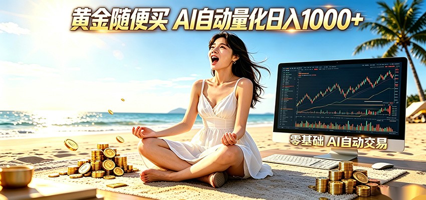 黄金随便买？AI自动外汇量化交易 在家当皇帝 日入1000+-优优云网创