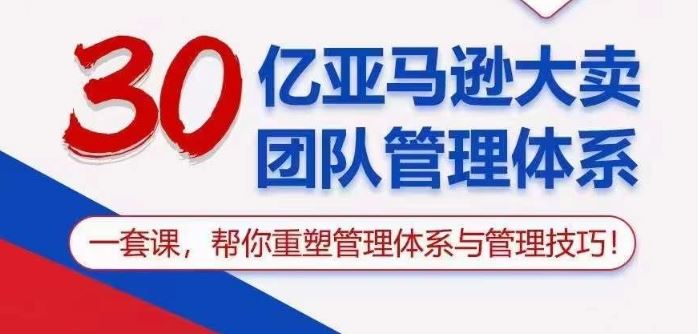 30亿亚马逊大卖团队管理体系,一套课帮你重塑管理体系与管理技巧-优优云网创