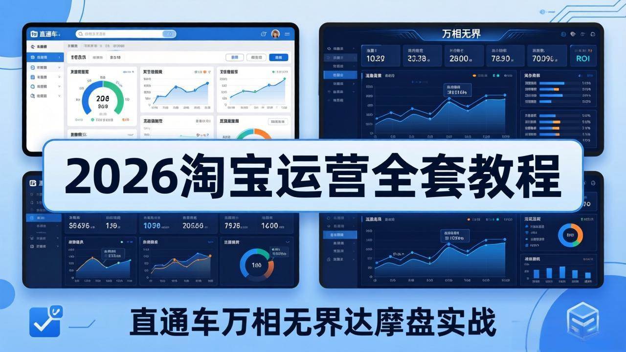 （18308期）2026淘宝运营全套教程(更新5月3日)，直通车万相无界达摩盘实战，从基础到进阶提升流量转化-优优云网创