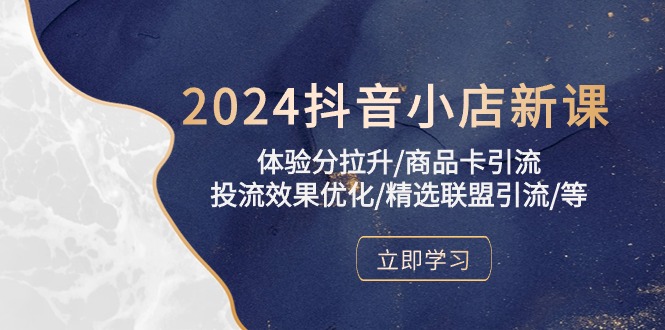 (10206期)2024抖音小店新课,体验分拉升/商品卡引流/投流效果优化/精选联盟引流/等-优优云网创