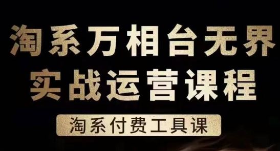 淘系万相台无界实战运营课,淘系付费工具课-优优云网创