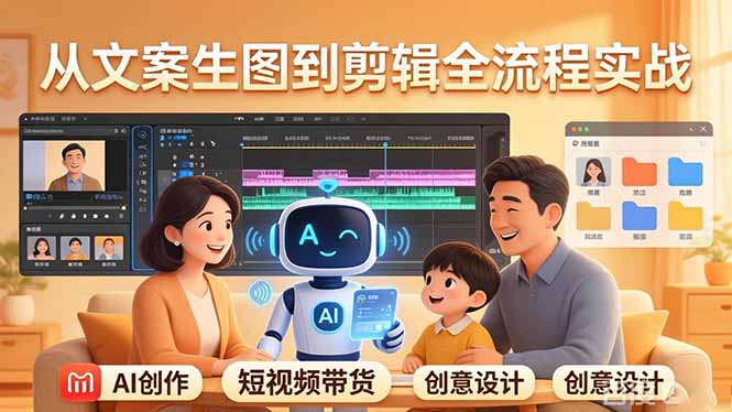 原创 AI 剧情短视频带货:AI+家庭剧情+带货广告,从文案生图到剪辑全流程实战-优优云网创