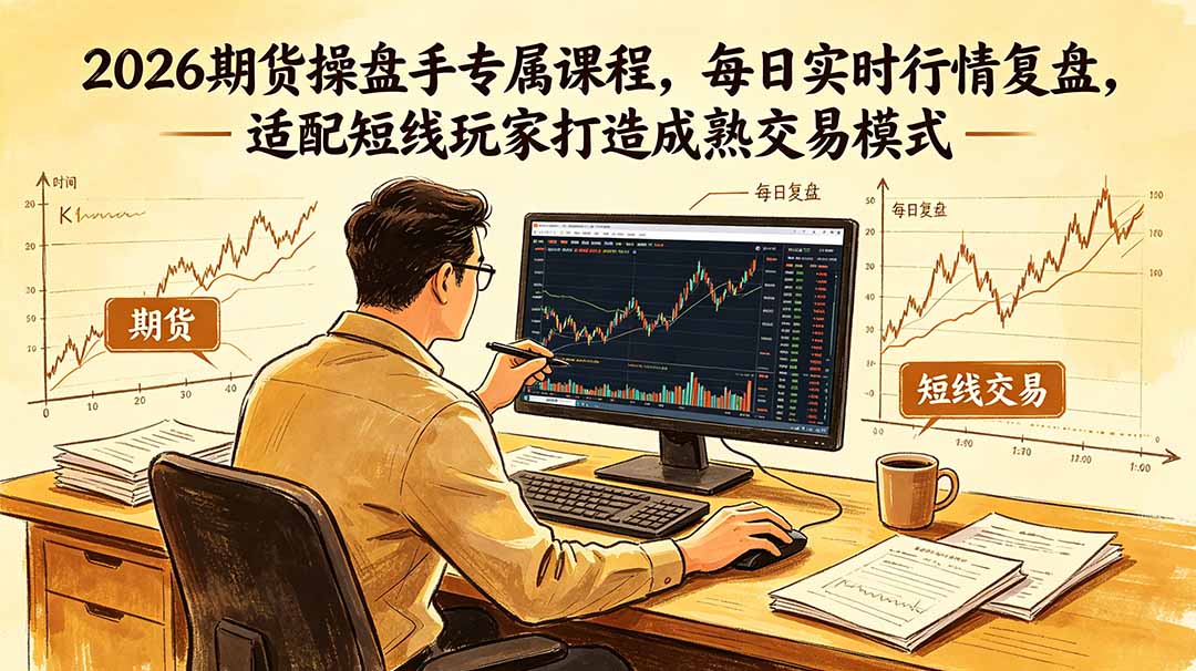 2026期货操盘手专属课程-更新6月，每日实时行情复盘，适配短线玩家打造成熟交易模式-优优云网创