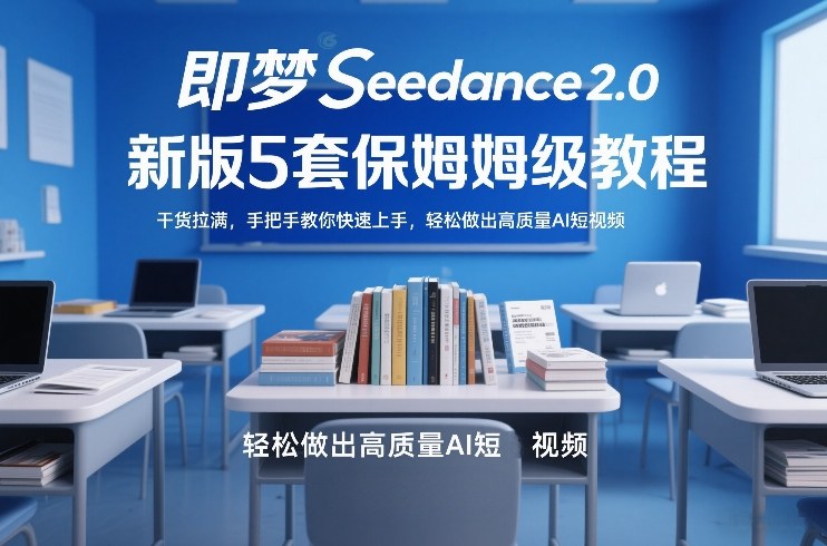 即梦Seedance2.0新版5套保姆级教程,干货拉满,手把手教你快速上手,轻松做出高质量AI短视频-优优云网创
