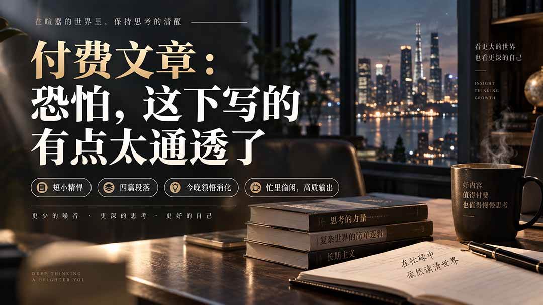 (20317期)灏泽付费文章:恐怕,这下写的有点太通透了-优优云网创-中创网