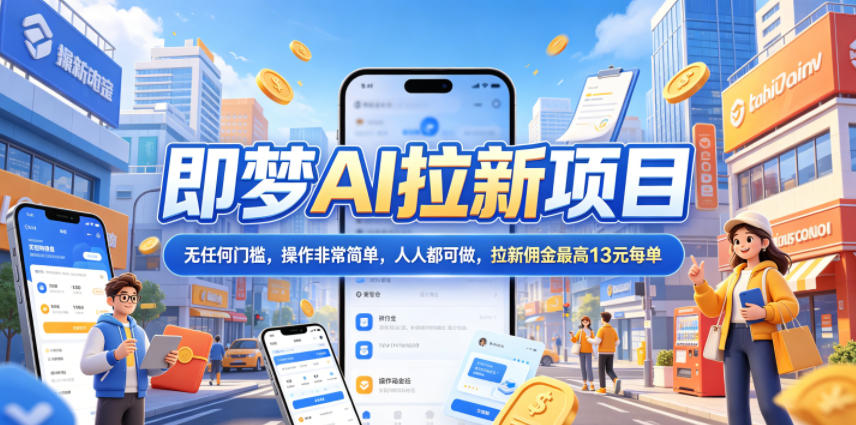 2026年即梦AI拉新项目最新玩法,无任何门槛,操作非常简单,人人都可做,拉新佣金最高13米每单(更新07月25日)-优优云网创