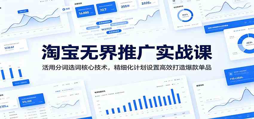 淘宝无界推广实战课：活用分词选词核心技术，精细化计划设置高效打造爆款单品-优优云网创