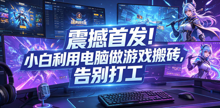 震撼首发!小白利用电脑做游戏搬砖,告别打工【揭秘】-优优云网创