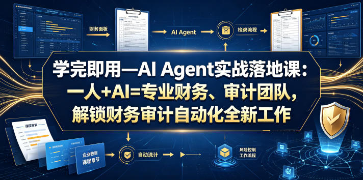 学完即用—AI Agent实战落地课:一人+AI=专业财务、审计团队,解锁财务审计自动化全新工作模式(更新0804)-优优云网创