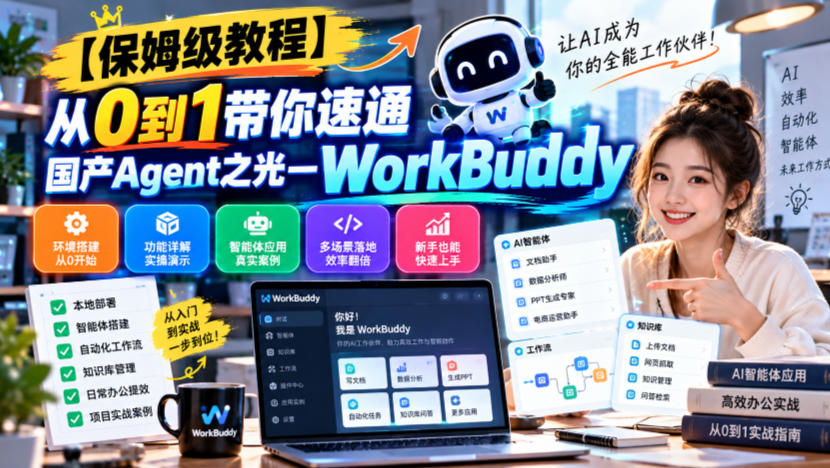 【保姆级教程】从0到1带你速通国产Agent之光—WorkBuddy【文档】 【保姆级教程】从0到1带你速通国产Agent之光—WorkBuddy【文档】