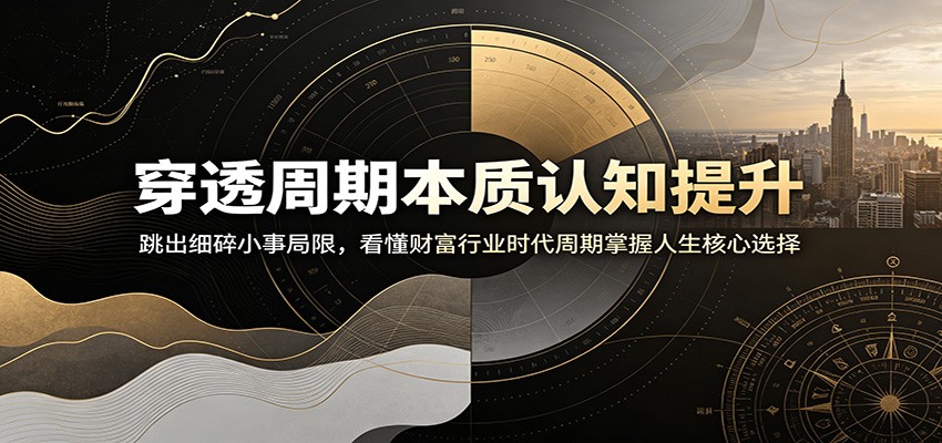 穿透周期本质认知提升:跳出细碎小事局限,看懂财富行业时代周期掌握人生核心选择-优优云网创