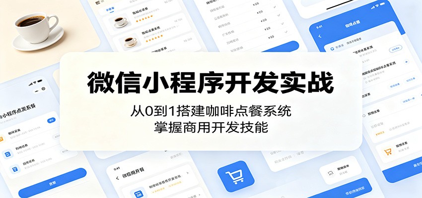 微信小程序开发实战:从0到1搭建咖啡点餐系统,掌握商用开发技能-优优云网创