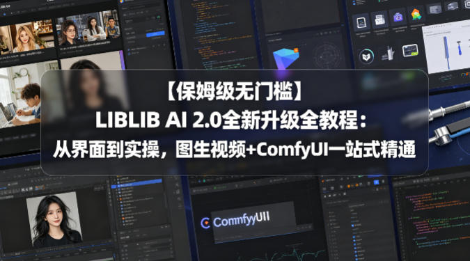 【保姆级无门槛】LIBLIB AI 2.0全新升级全教程:从界面到实操,图生视频+ComfyUI一站式精通-优优云网创