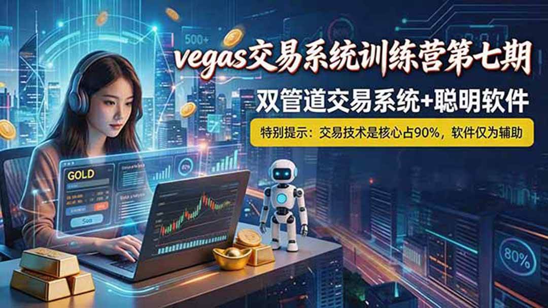 (18770期)【海外美金AI搬砖】Vegas交易技术+聪明软件, 黄金期货日赚50-1000U, 长期稳定,小白轻松上手-优优云网创