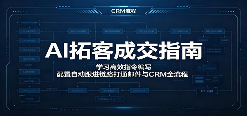 AI拓客成交指南:学习高效指令编写,配置自动跟进链路打通邮件与CRM全流程-优优云网创
