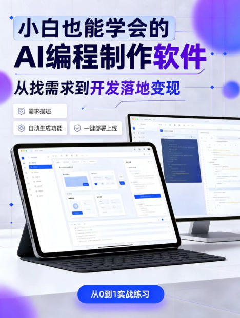 手把手教会你ai编程制作软件到变现全路径，零基础小白轻松上手，从找需求到开发落地变现【揭秘】-优优云网创-中创网