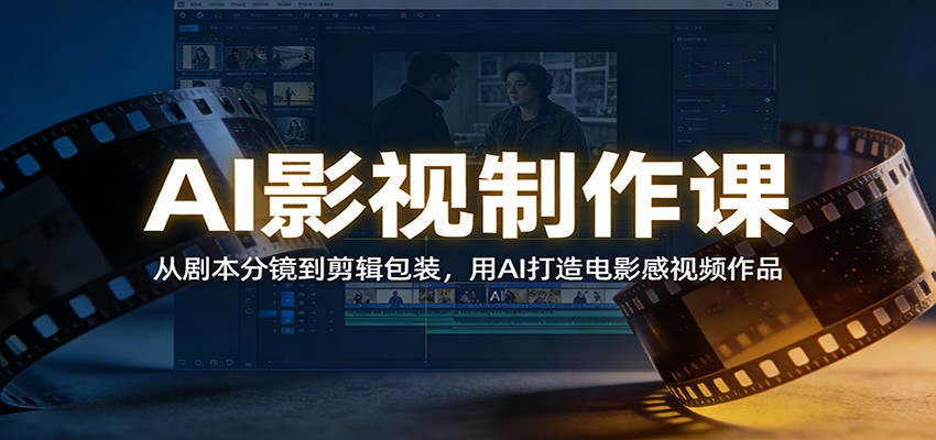 AI影视制作课:从剧本分镜到剪辑包装,用AI打造电影感视频作品-优优云网创