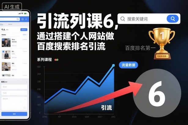 引流系列课6,通过搭建个人网站做百度搜索排名引流-优优云网创