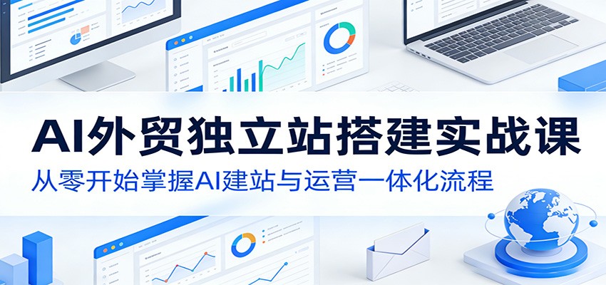 AI外贸独立站搭建实战课:从零开始掌握AI建站与运营一体化流程-优优云网创