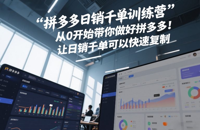 拼多多日销千单训练营,从0开始带你做好拼多多,让日销千单可以快速复制(更新26年7月)-优优云网创