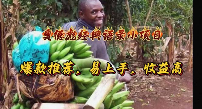 (11030期)奥德彪经典语录小项目,爆款推荐,易上手,收益高-优优云网创