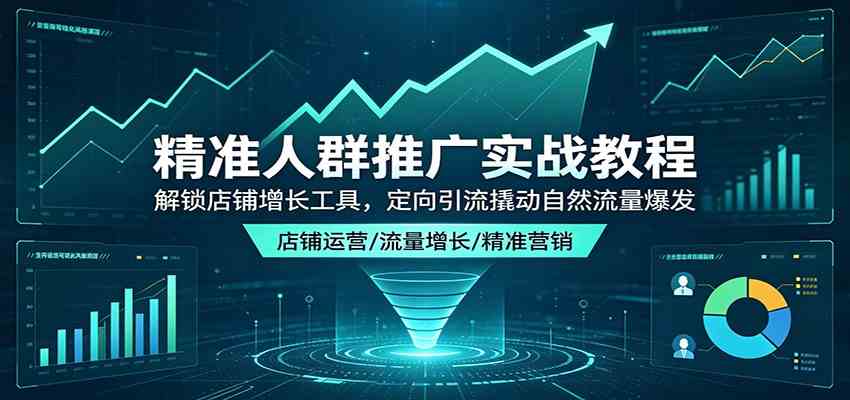 精准人群推广实战教程:解锁店铺增长工具,定向引流撬动自然流量爆发-优优云网创