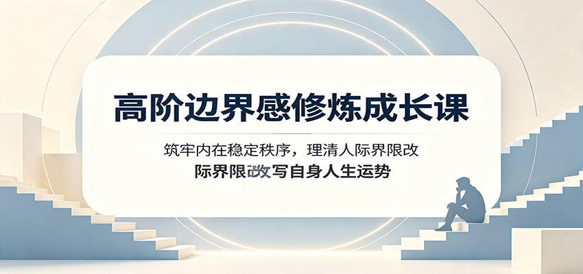 高阶边界感修炼成长课:筑牢内在稳定秩序,理清人际界限改写自身人生运势-优优云网创