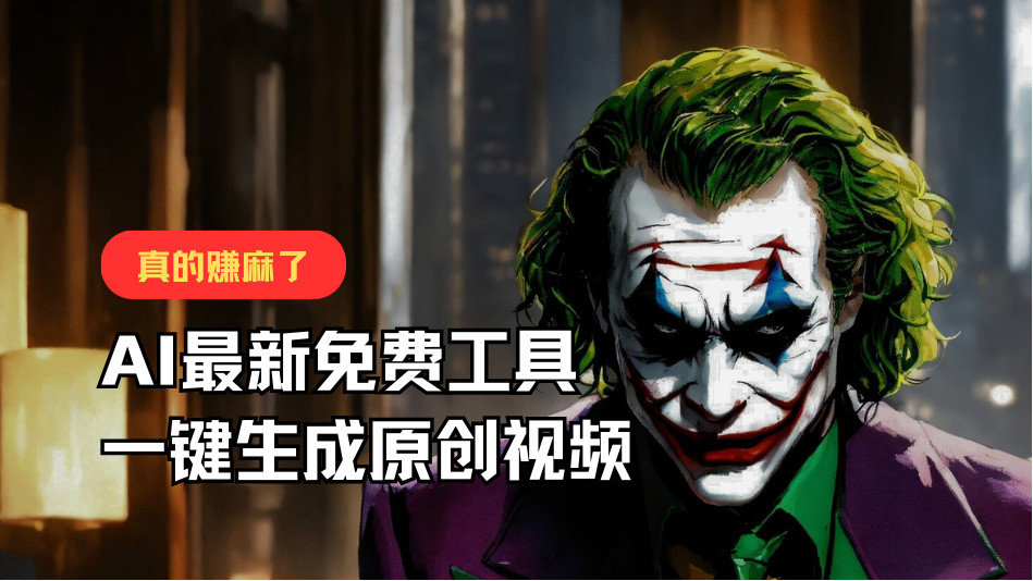 最新免费AI工具,一键生成原创视频,佛系搬运,轻松月入10000+!-优优云网创