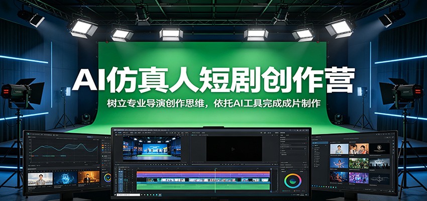 AI仿真人短剧创作营:树立专业导演创作思维,依托AI工具完成成片制作-优优云网创