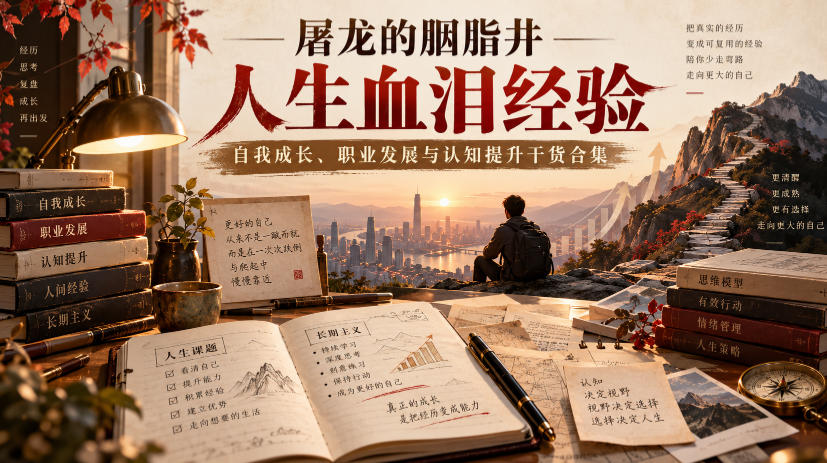 屠龙的胭脂井人生血泪经验|自我成长、职业发展与认知提升干货合集【文档】 屠龙的胭脂井人生血泪经验|自我成长、职业发展与认知提升干货合集【文档】