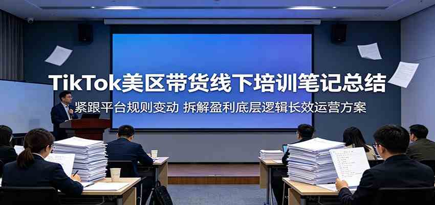 TikTok美区带货线下培训笔记总结:紧跟平台规则变动,拆解盈利底层逻辑长效运营方案-优优云网创