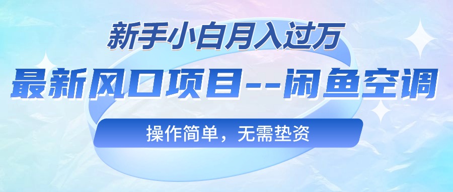 (10767期)最新风口项目—闲鱼空调,新手小白月入过万,操作简单,无需垫资-优优云网创