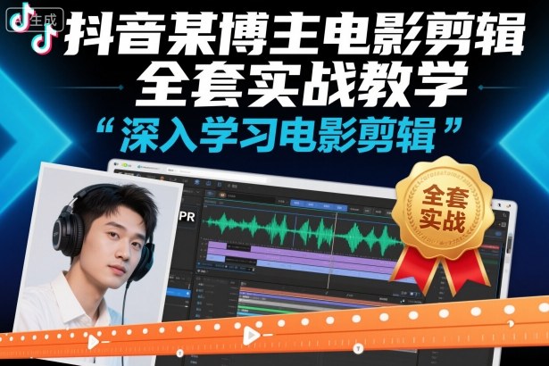 抖音某博主电影剪辑全套实战教学,深入学习电影剪辑-优优云网创