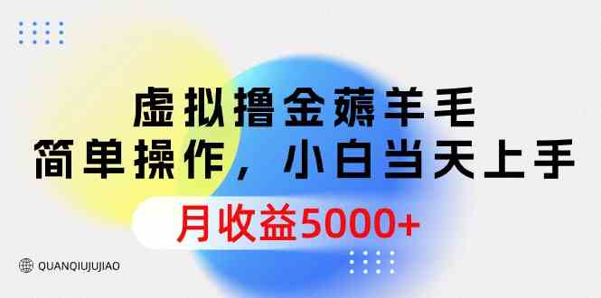 (9864期)虚拟撸金薅羊毛,简单操作,小白当天上手,月收益5000+-优优云网创