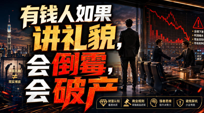付费文章:有钱人如果讲礼貌,会倒霉,会破产-优优云网创