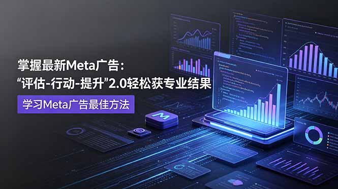 掌握最新的Meta广告,通过“评估-行动-提升”2.0版本轻松获得专业级结果。学习目前学习Meta广告的最佳方法-优优云网创
