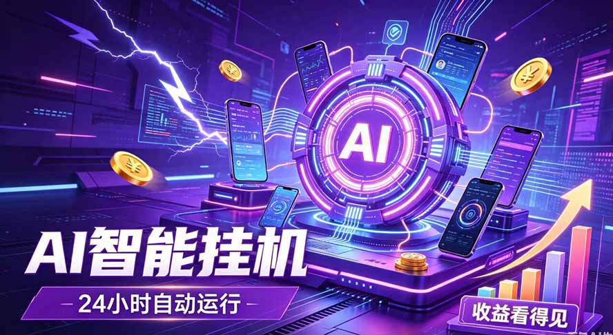 AI智能广告挂机,躺赚新模式 设备托管运行,解放双手持续变现-优优云网创