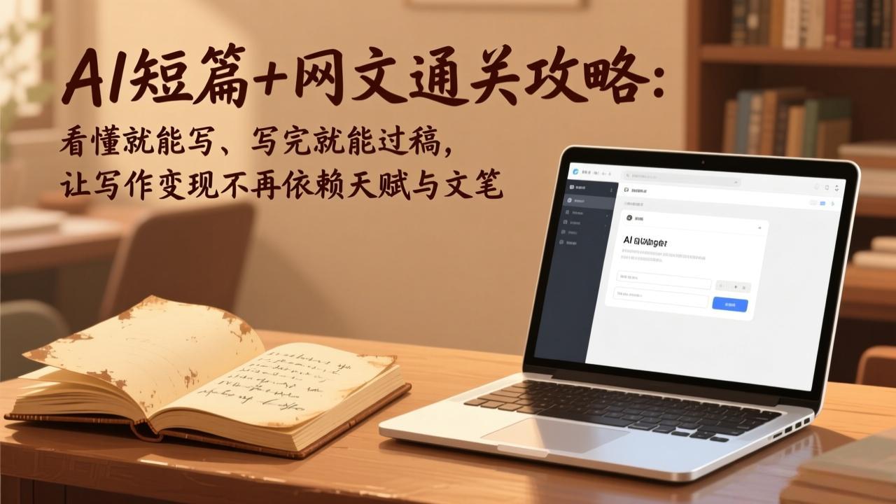 AI短篇+网文通关攻略-更新4月：看懂就能写、写完就能过稿，让写作变现不再依赖天赋与文笔-优优云网创