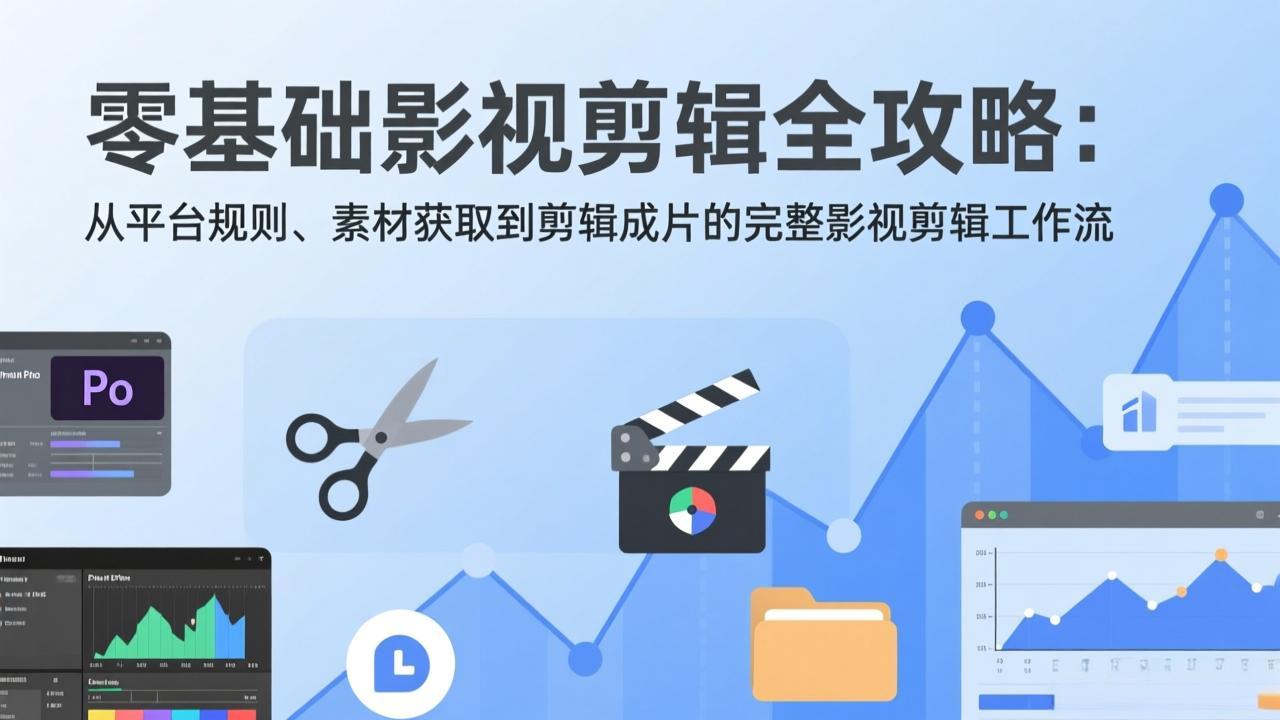 零基础影视剪辑全攻略:从平台规则、素材获取到剪辑成片的完整影视剪辑工作流-优优云网创