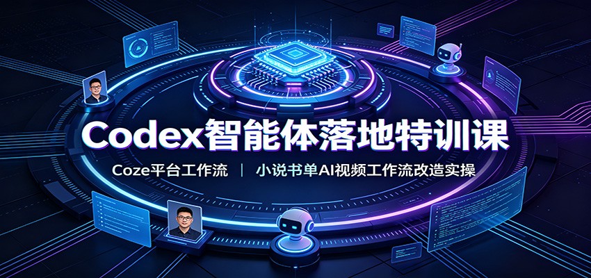 Codex智能体落地特训课:Coze平台工作流,小说书单AI视频工作流改造实操-优优云网创