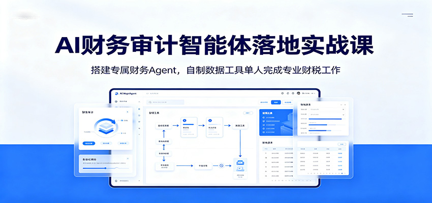 AI财务审计智能体落地实战课:搭建专属财务Agent,自制数据工具单人完成专业财税工作-优优云网创