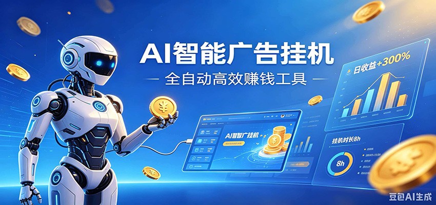 AI智能广告挂机,小白轻松上手,在家自动赚收益-优优云网创