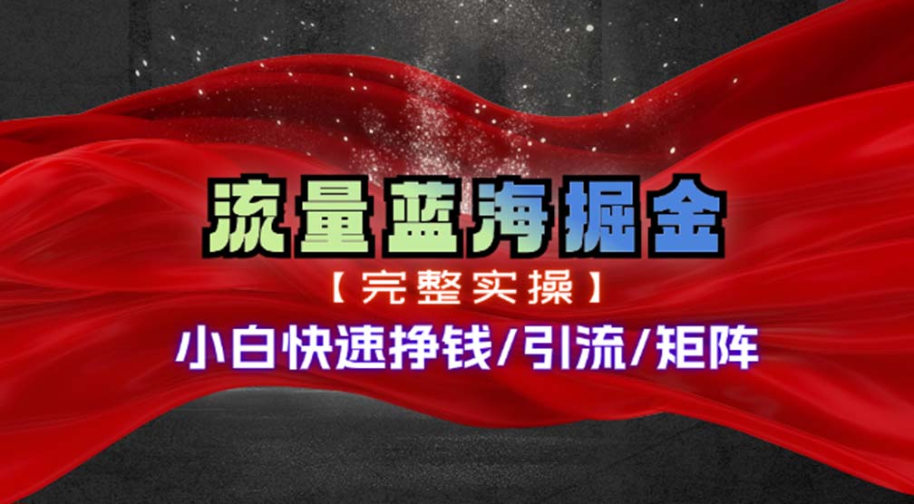 (11302期)热门赛道掘金_小白快速入局挣钱,可矩阵【完整实操】-优优云网创