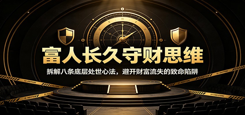 富人长久守财思维:拆解八条底层处世心法,避开财富流失的致命陷阱-优优云网创