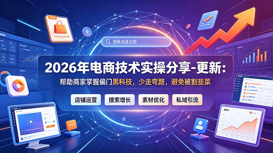 2026年电商技术实操分享-更新7月：帮助商家掌握偏门黑科技，少走弯路，避免被割韭菜-优优云网创