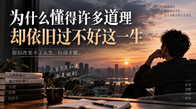 某社群精选文：为什么懂得许多道理却依旧过不好这一生？-优优云网创-中创网