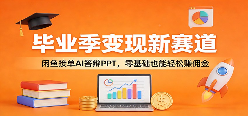 毕业季变现新赛道:闲鱼接单AI答辩PPT,零基础也能轻松赚佣金-优优云网创