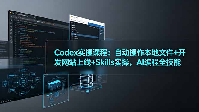 Codex实操课程：自动操作本地文件+开发网站上线+Skills实操，AI编程全技能-优优云网创