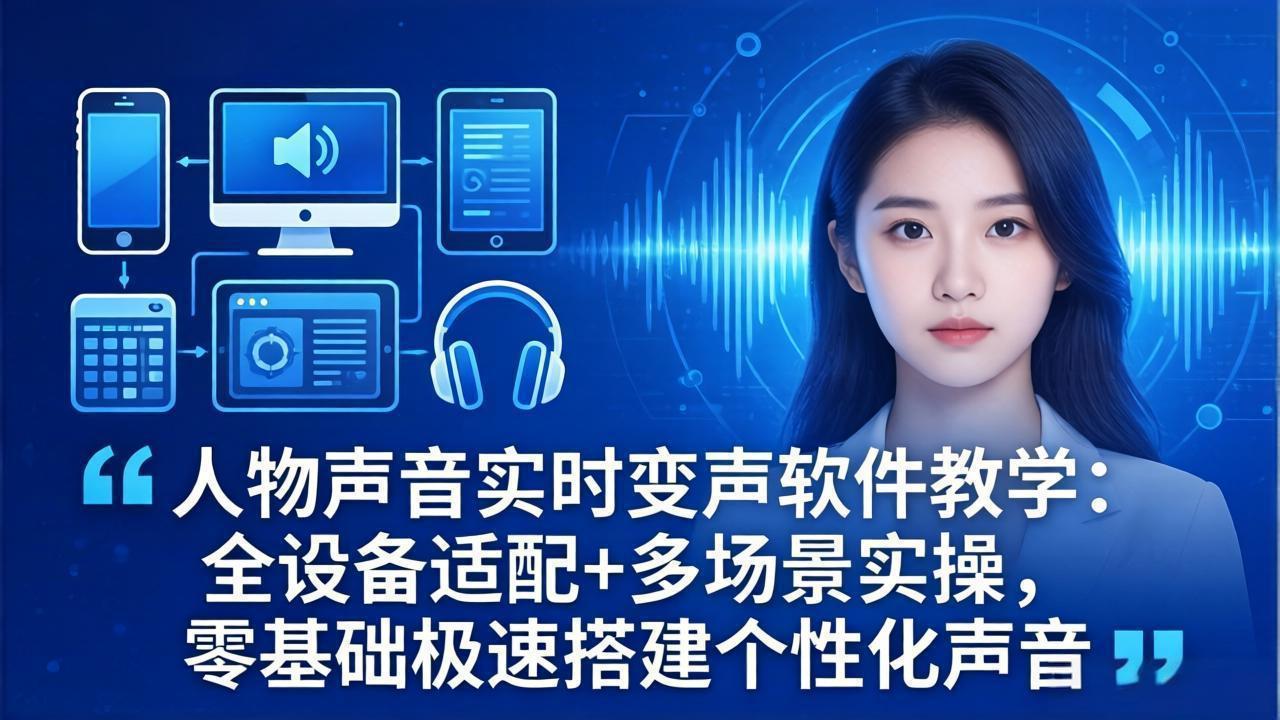 人物声音实时变声软件教学:全设备适配+多场景实操,零基础极速搭建个性化声音-优优云网创
